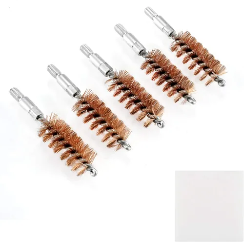 Miniatura 27 de BOOSTEADY Cepillo de limpieza para pistola de bronce con cerdas de fósforo, 5 unidades, para escopeta de pistola con 50 parches cuadrados