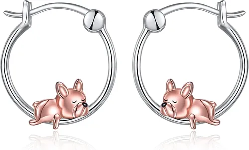 Miniatura 39 de VONALA Bonitos aretes de aro de plata de ley 925, regalos de cumpleaños para mujer
