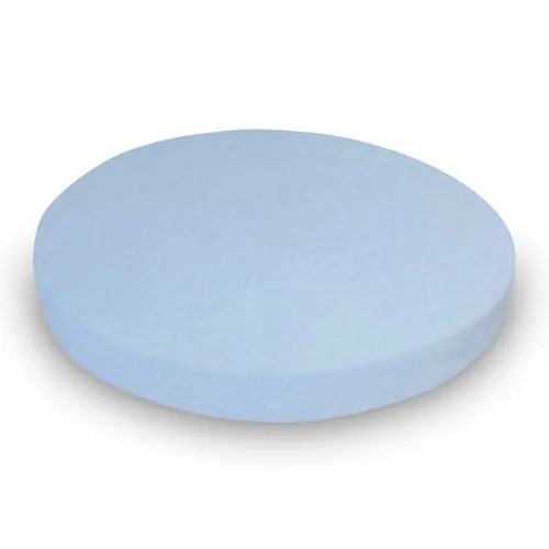 SheetWorld - Sábana bajera redonda para cuna, 100% algodón, hipoalergénica, unisex, para niño y niña, 42 x 42 pulgadas, azul bebé, fabricada en