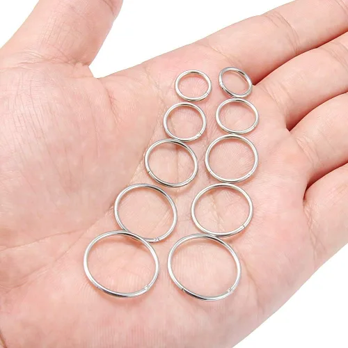 Miniatura 4 de Anillo de acero inoxidable 16G con bisagras de 3 a 10 unidades de 056oz para septum nariz labio cartílago tragus durmiente piercing para el cuerpo