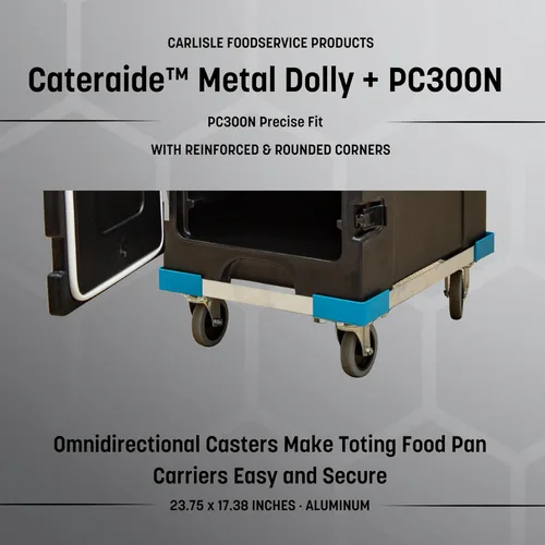 Miniatura 3 de Carlisle PC300N03 Cateraide - Porta bandejas de alimentos aisladas con carga final, capacidad para 5 sartenes, negro + Cateraide PC300N - Carretilla