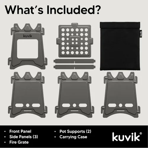 Miniatura 6 de Estufa de leña de titanio Kuvik - Estufa ultraligera y compacta para mochileros, camping y supervivencia