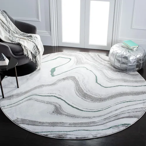 Miniatura 29 de SAFAVIEH Craft Collection - Alfombra decorativa, 2'3" x 4', azul y gris, diseño abstracto moderno, no desprende pelusa y de fácil cuidado, ideal