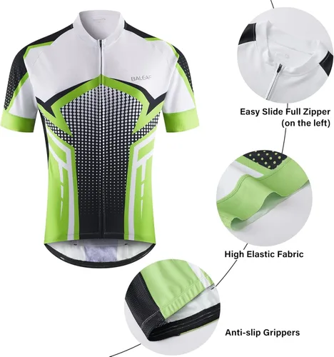 Miniatura 4 de BALEAF Men's Cycling Jersey Short Sleeve Bike Shirts 4 Pockets Road Biking Tops Full Zip Clothing MTB Breathable UPF 50+
