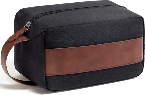 Miniatura 12 de Vorspack Neceser para hombre – Bolsa de viaje resistente al agua para artículos de tocador, accesorios, artículos esenciales de viaje, regalos, Negro