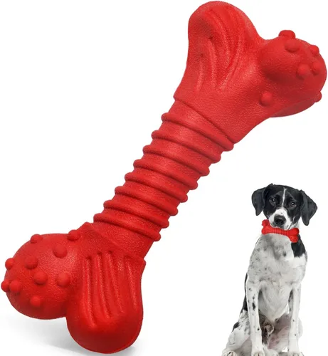 Miniatura 7 de Juguetes para perros para masticadores agresivos, juguetes masticables indestructibles para perros medianos y grandes, huesos de perro de goma Azul