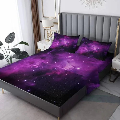 Miniatura 22 de Juego de sábanas tamaño individual: sábanas y fundas de almohada, sábanas y fundas de almohada, microfibra suave y bolsillo profundo y patrón sin