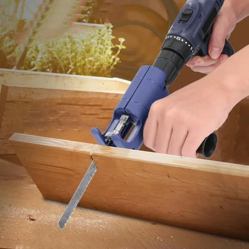 Miniatura 7 de Sierra recíproca inalámbrica de iones de litio con mango ergonómico y 3 cuchillas para poda, madera, plástico, ramas de corte de metal y proyectos