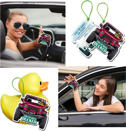Miniatura 6 de You've Been Ducked - Tarjeta de juego, tarjeta de juego para Jeep o SUV, etiquetas de pato, pato de goma para etiquetas, diseño de automóvil de 4 4