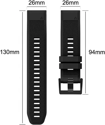 Miniatura 3 de Compatible con Garmin Fenix 5X, correa de silicona de repuesto para Garmin Fenix 5X/Fenix 5X Plus/Fenix 6X/Fenix 6X Pro/Fenix 7X/Fenix 7X