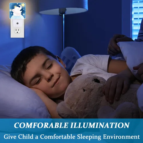 Miniatura 4 de Luz nocturna de dinosaurio, lámpara nocturna de pared enchufable con sensor de atardecer a amanecer, lámpara LED de 0.5 W de eficiencia energética