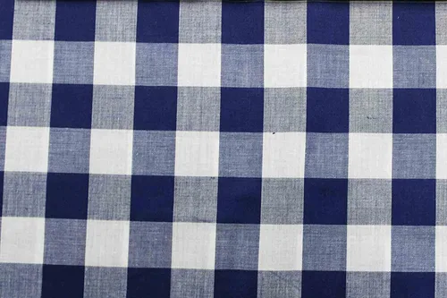 Miniatura 2 de Richlin Fabrics Paquete de 3 yardas 60" poliéster/algodón guinga 1/4", azul/blanco