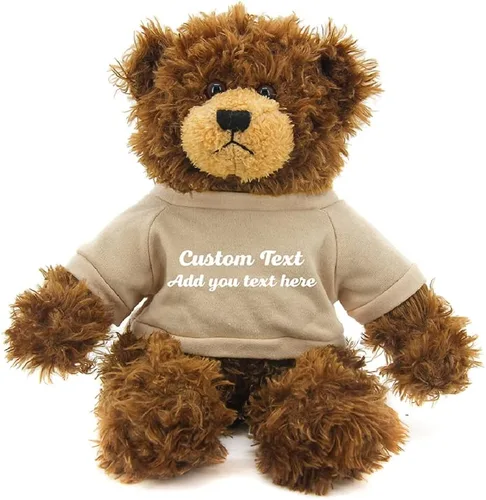 Miniatura 9 de Oso Brandon de chocolate personalizado – Juguete de peluche personalizado de 12 pulgadas – Regalo perfecto de oso personalizado para graduación, San
