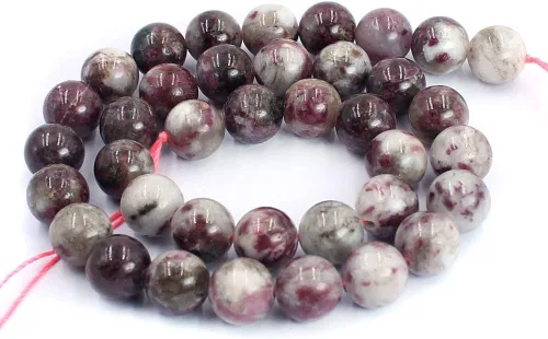 Miniatura 6 de Jewelry Making Natural 4, 6, 8, 10, 0.472 pulgadas, redonda, ciruela, turmalina, piedras preciosas sueltas, espaciador, cuentas para manualidades