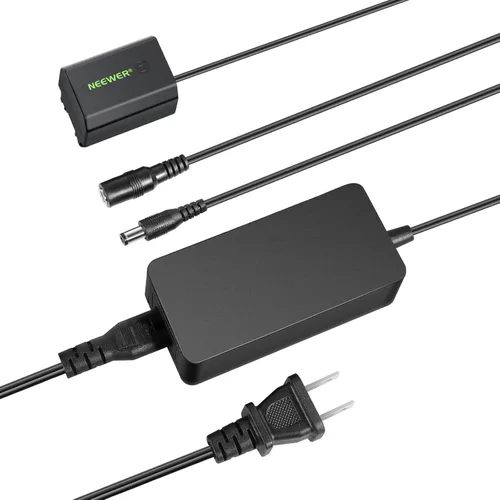 Miniatura 13 de NEEWER EN-EL25 Kit de acoplador de batería ficticia de repuesto, kit de cargador de cámara con acoplador de CC, adaptador de CA y enchufe de EE.
