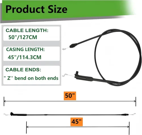 Miniatura 2 de Cable de freno 115-8437 para cortacésped reciclador Toro de 22 pulgadas 20112 20332 20334 20372, 20374 20655 20955 20956 20960