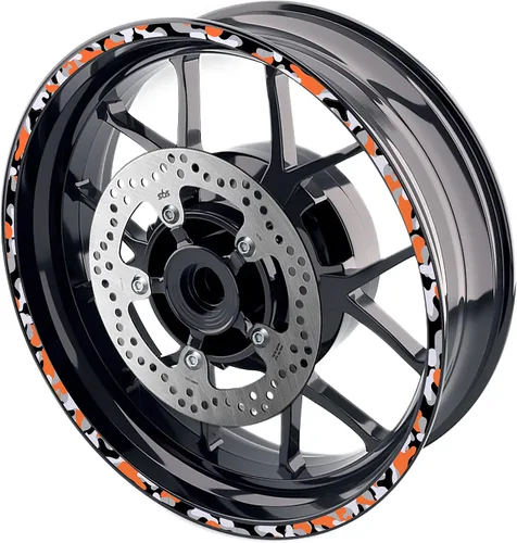 Miniatura 12 de MC MOTOPARTS Pegatinas de llanta exterior de 17 pulgadas C02B compatibles con YZF R125 MT125 MT07 MT10 MT25 FZ25 MT03 (azul)