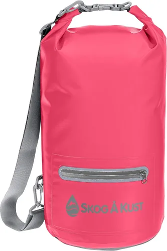 Skog Å Kust DrySak - Bolsa impermeable con tapa enrollable para viajes y al aire libre - tamaños de 5, 10 y 20 litros Rosa