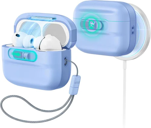 Miniatura 11 de ESR Funda para AirPods Pro (2023/2022/2019, 2ª/1ª generación), compatible con Airpods Pro 2 (cable USB-C/Lightning), listo para MagSafe, bloqueo