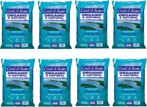 Coast of Maine Penobscot Blend, 1 pies cúbicos (paquete de 8) mezcla de plantación orgánica y natural para árboles, arbustos y plantas perennes