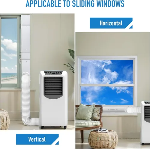 Miniatura 2 de Ninonly Kit de ventilación de aire acondicionado portátil con manguera de escape de 5.9 pulgadas, kit de sellado de CA portátil para ventana