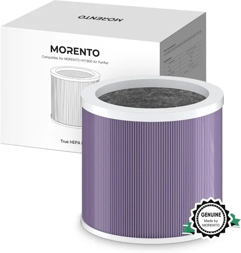 MORENTO HY1800 Filtro de repuesto para purificador de aire auténtico, filtro HEPA Ture para purificador de aire HY1800, carbón activado de