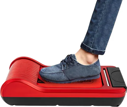 Máquina de película para zapatos, 22.83 x 9.65 x 5.91 pulgadas, dispensador automático de cubiertas de zapatos, dispensador portátil para zapatos