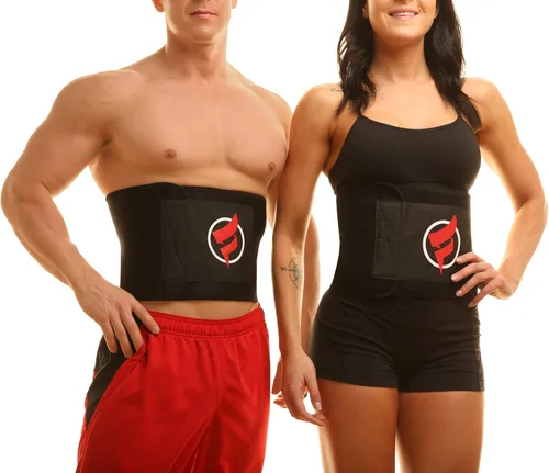 Miniatura 4 de Fitru Cinturón Reductor de Cintura Sauna para Mujeres y Hombres - Envoltura Abdominal para Entrenamiento de Cintura Negro