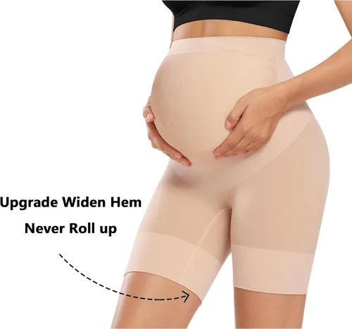 Miniatura 4 de Ropa moldeadora de maternidad de alta calidad "Baby Bump", ropa interior de embarazo de cintura alta a medio muslo que evita rozaduras, soporte