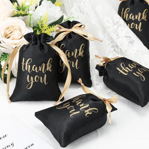 Miniatura 5 de Sieral 50 bolsas de regalo de satén con cordón para joyas, bolsas para dulces para el día de la madre, boda, baby shower, despedida de soltera