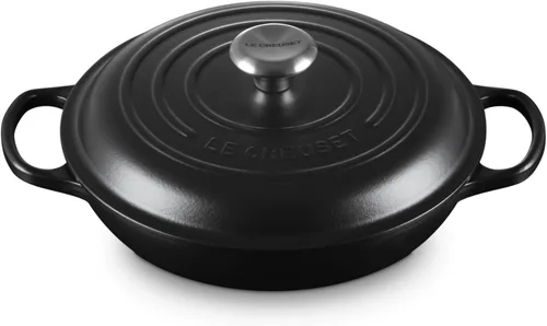 Miniatura 11 de Le Creuset Braiser Signature de hierro fundido esmaltado, 5 cuartos de galón, Flame Llama