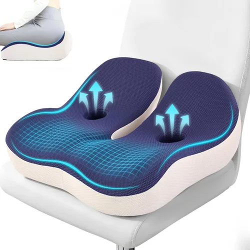 Miniatura 11 de Cojín de Asiento OVRST, Cojín de Memoria para Silla de Oficina, Diseño Ergonómico, Alivio de Ciática y Dolor por Sentarse a Largo Plazo, Adecuado