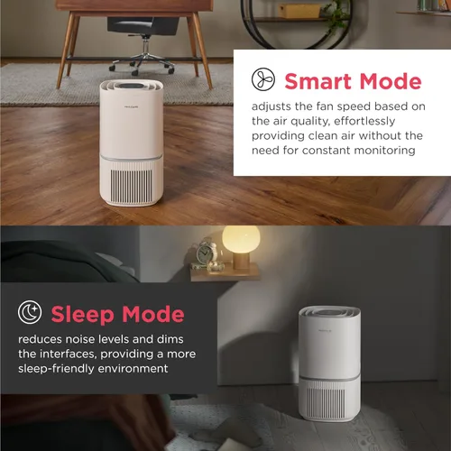 Miniatura 10 de Frigidaire PureA300 purificador de aire HEPA para dormitorios pequeños, cubre hasta 850 pies cuadrados, filtración de 3 etapas, certificación Energy