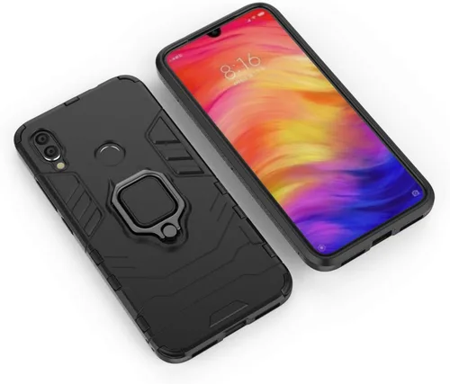Miniatura 3 de LuluMain - Funda compatible con Xiaomi Redmi Note 7, Redmi Note7 Pro, soporte de agarre de anillo de metal a prueba de golpes