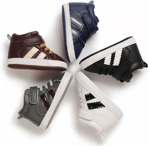Miniatura 6 de Sekantrol - Zapatos para bebés recién nacidos, niños y niñas, suela de goma suave, primeros pasos, tenis de cuna, antideslizantes, deportivos