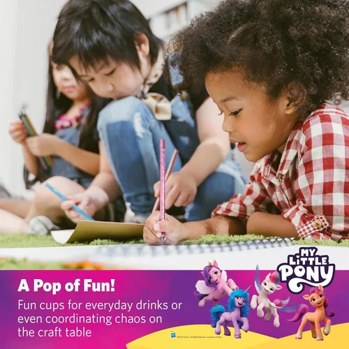 Miniatura 4 de Glad My Little Pony - Vasos de plástico desechables transparentes para niños, divertidos, resistentes, aptos para niños, vasos de plástico para uso