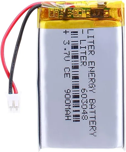 Batería recargable del polímero de iones de litio de la batería 603048 del polímero de litio de la batería 900mAh de 3.7V Lipo con el conector JST