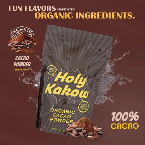 Miniatura 5 de Holy Kakow Cacao en polvo – Cacao en polvo orgánico, cacao, sin gluten, sin soja, vegano, de origen único, rico en antioxidantes, cacao crudo