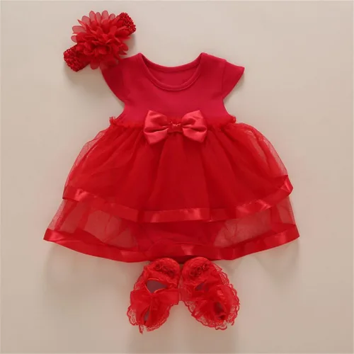 Miniatura 2 de Niyage Conjunto de ropa de bebé para niñas conjunto de mameluco de tutú para bebé trajes de fiesta