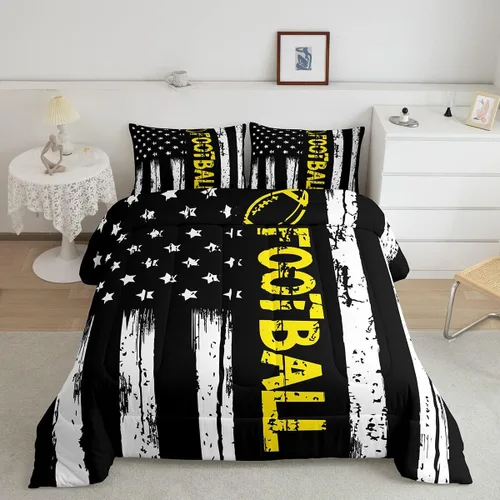 Miniatura 20 de Erosebridal Juego de edredón de béisbol tamaño individual, juegos de ropa de cama deportiva para niños, edredones y juegos de ropa de cama de nido