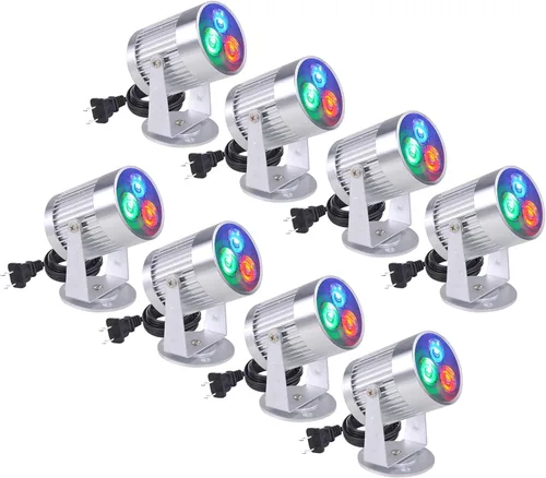 Miniatura 9 de Yescom 3W LED Reflector haz Pinspot etapa efecto de iluminación para DJ bola de espejos fiestas discotecas, 27LED001-RGB-11, 3.0watts