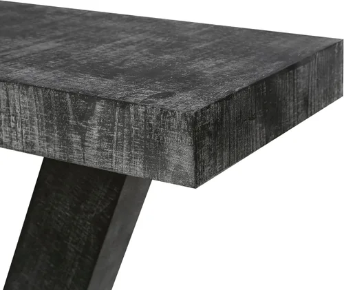 Miniatura 6 de Henf Mesa consola de 60 pulgadas moderna de madera para sofá de entrada detrás del sofá con base de soporte triangular para pasillo, entrada, sala