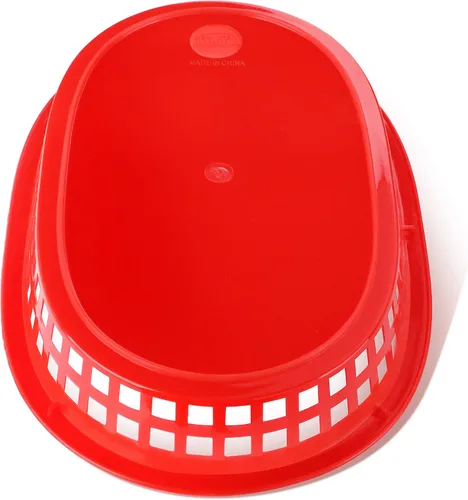 Miniatura 5 de New Star Foodservice 44065 - Cestas de comida rápida, 10.5 x 7 pulgadas, juego de 12, color rojo