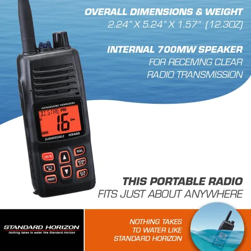 Miniatura 4 de Standard Horizon HX400IS - Radio VHF portátil intrínsecamente segura