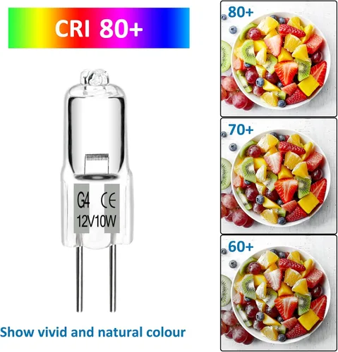 Miniatura 8 de SCNNC JC - Bombilla halógena tipo G4 de 12 V, 10 W, bajo voltaje, bombilla de paisaje, bombillas T3 bi-pin para reemplazo de luces de camino, RV