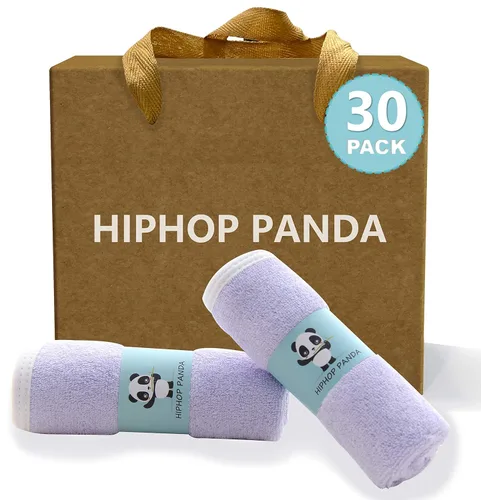 Miniatura 9 de HIPHOP PANDA Toallitas para bebé, rayón hecho de bambú - 2 capas ultra suaves y absorbentes, toalla facial de baño para recién nacidos - toallitas