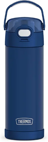 Miniatura 16 de THERMOS FUNTAINER Botella de acero inoxidable con aislamiento al vacío de 16 onzas con tapa ancha de canalón, Rosa Neón