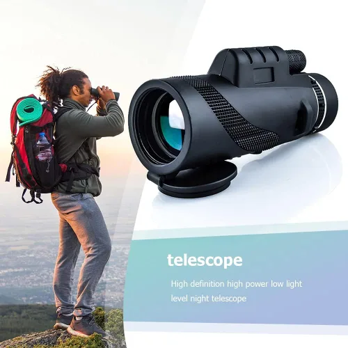 Miniatura 4 de Óptica zoom HD lente impermeable de alta definición monocular telescopio Spotting alcance portátil para senderismo caza 80x100
