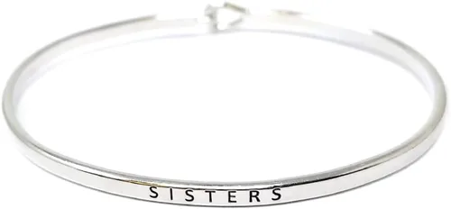 Miniatura 11 de By you - Brazalete con gancho, pulsera delgada grabada con un mensaje positivo e inspirador