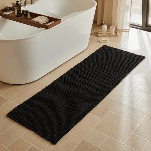 Miniatura 95 de Triohero Tapete de baño con diseño de gofre, tapete de baño pequeño y bohemio, antideslizante, lavable, ultra suave, súper absorbente, de secado